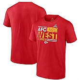 Men's Kansas City Chiefs Red 2023 AFC West Division Champions Big & Tall T-Shirt